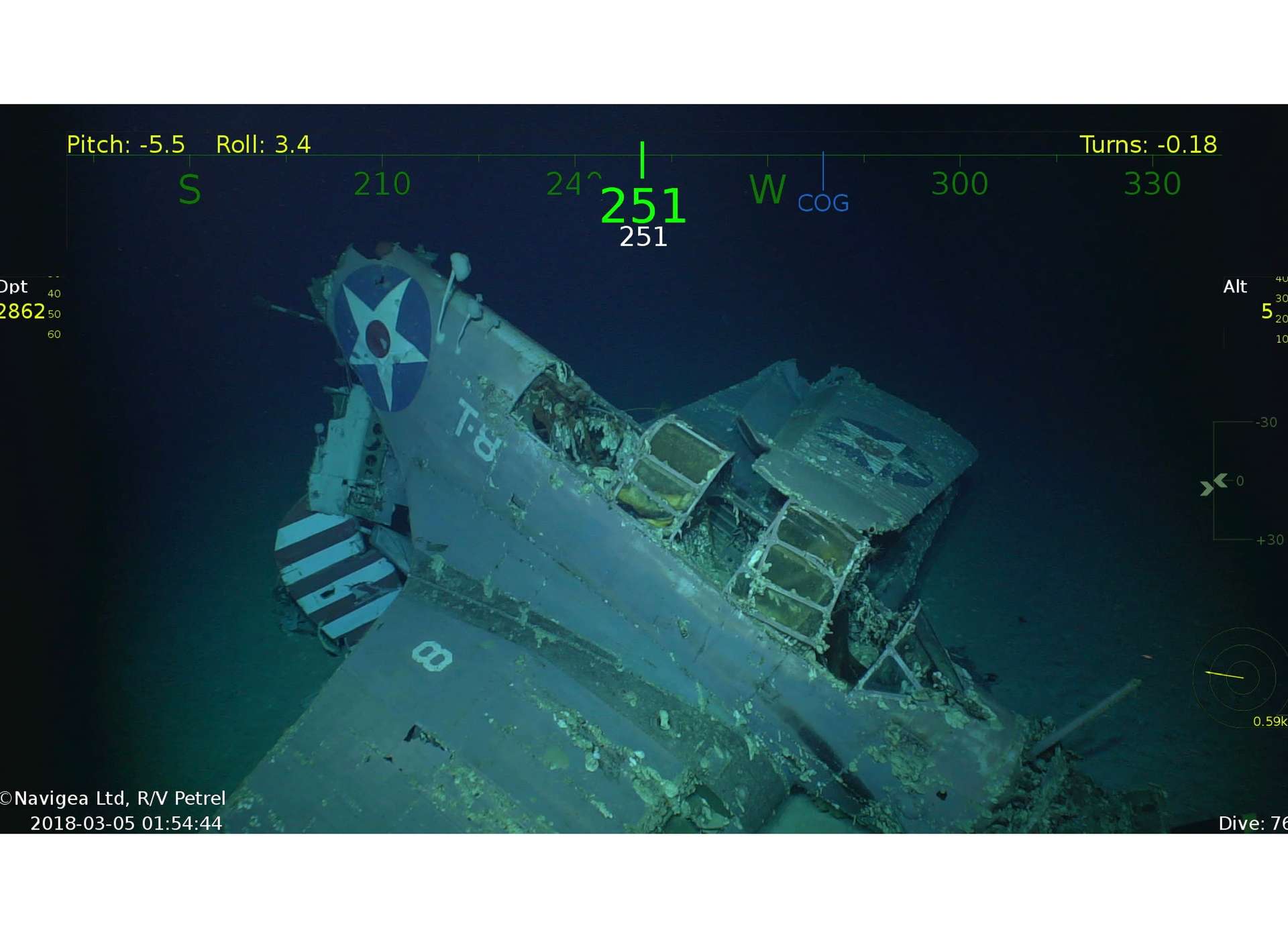 Research Vessel Discovers USS Lexington That Was Sank at Coral Sea